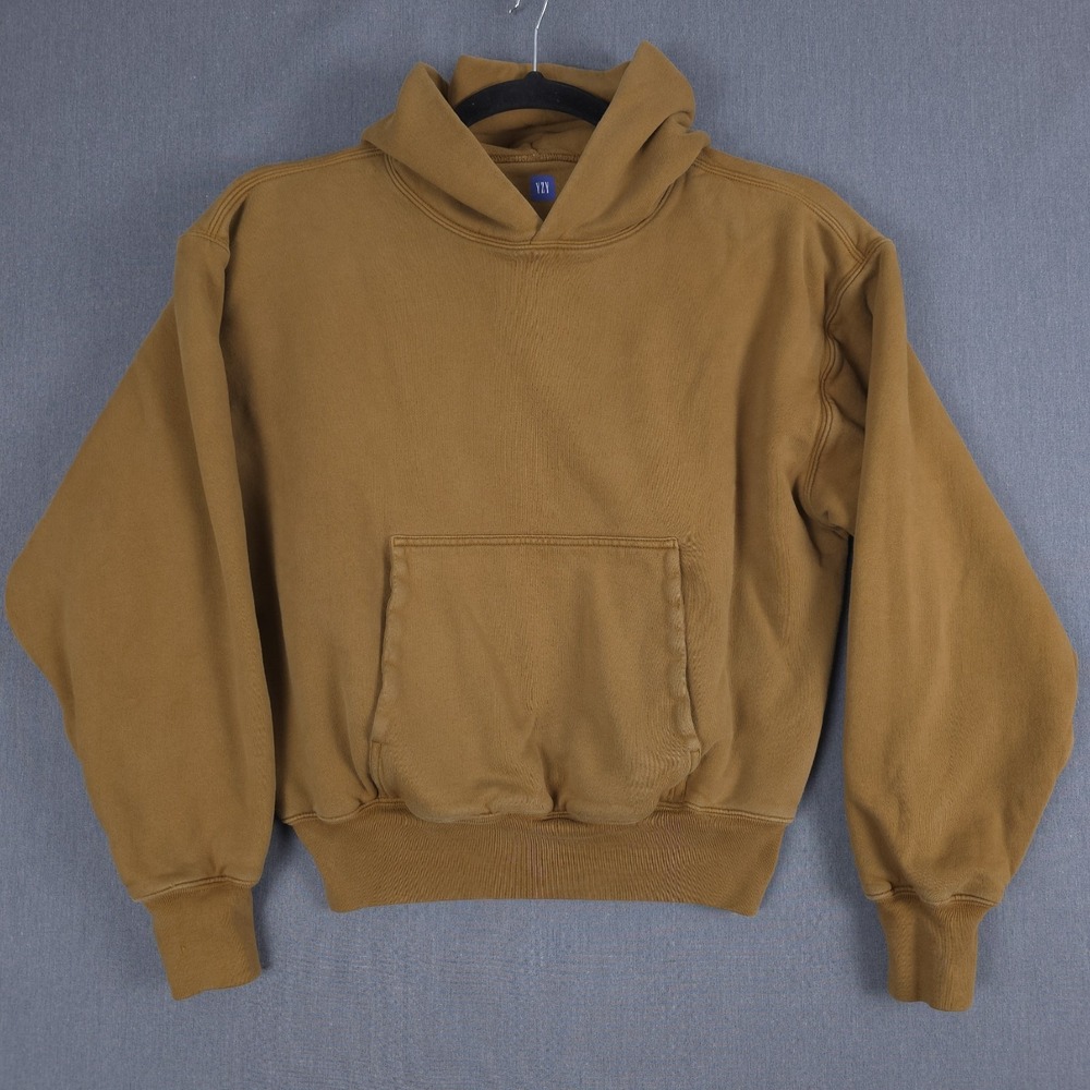 Yeezy Gap Double Layer Pullover Hoodie Size Medium Brown Heavyweight YZY Kayne
